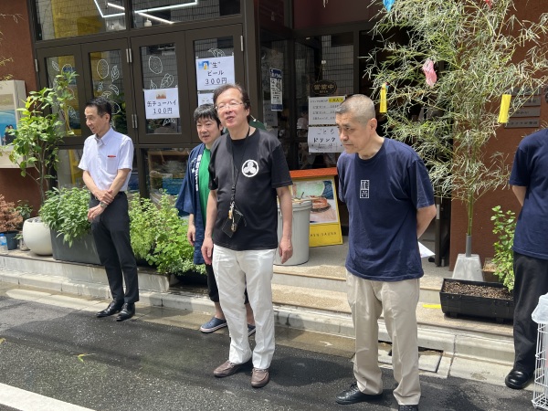 つゆを提供いただいた　堀井町会長