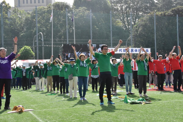 準備体操はしっかりと